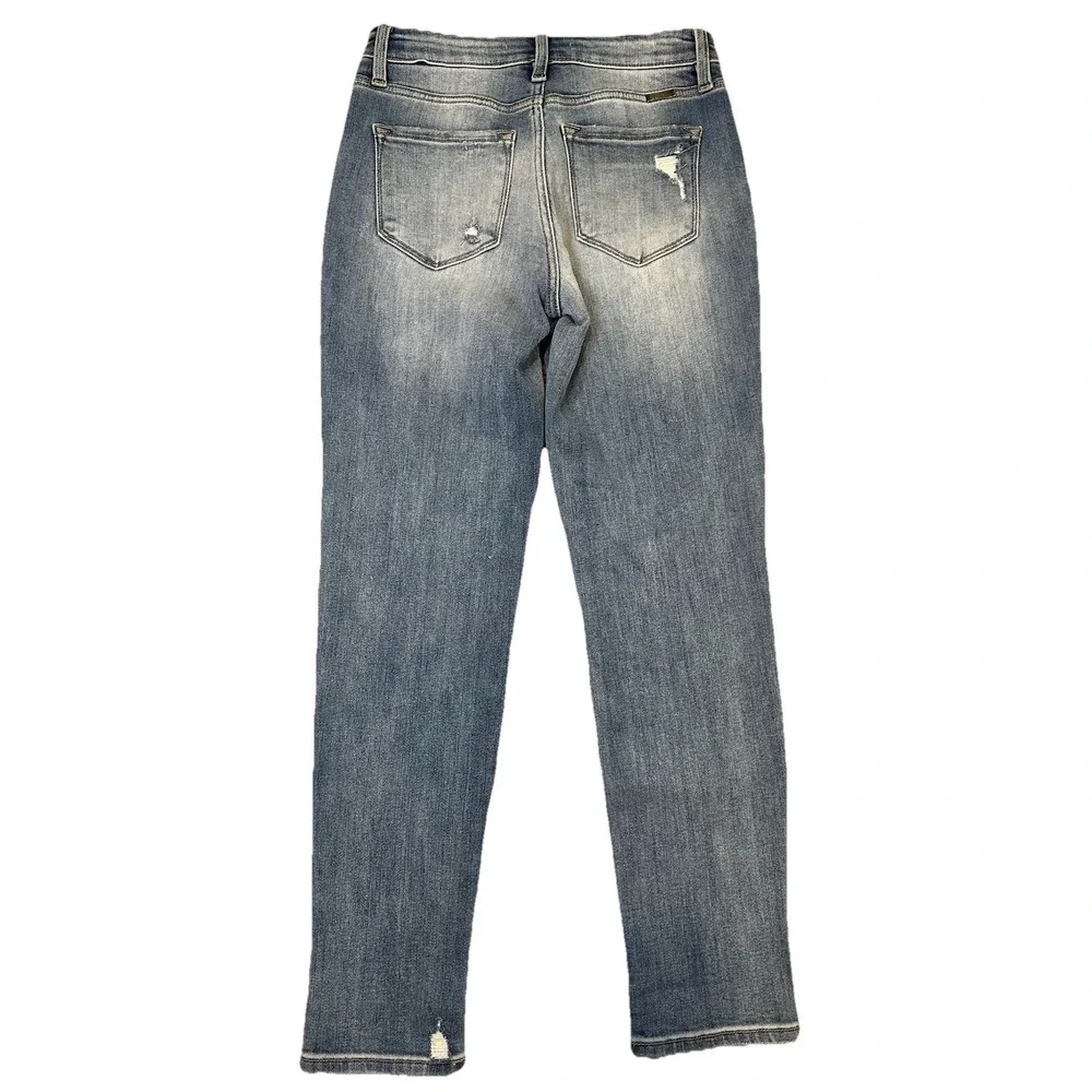 Kancan High Rise Distressed Skinny‎ Jeans Medium Wash KC9232M Blue Women's 3/25